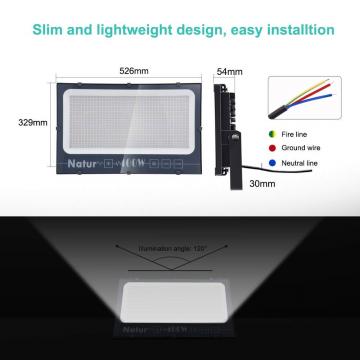 Bapro 400W LED Floodlight，IP66 Waterproof LED Smart Floodlight 40000LM, Warm White(3000K) Led Security Light Super Bright, Outdoor Lights for Garden Garage Doorways [Energy Class A++]