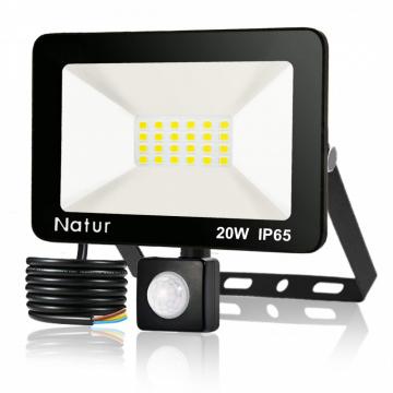 bapro 20W LED Security Lights with Motion Sensor, Slim Flood Light, IP65 Waterproof Flood Light Warm White(6000K) Outdoor Lights 2019 New Series Perfect for Garden Garage [Energy Class A++]