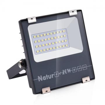NATUR 20W LED Floodlight, 2000LM Outdoor Security Spotlights, Ultra Slim and Lightweight Design, 100W Halogen Equivalent, IP66 Waterproof, 3000K Warm White [Energy Class A++]
