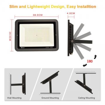 bapro 200W LED Outdoor Floodlight,Led Floodlight Super Bright, Garden Lights Cold White(6000K), IP65 Waterproof Outdoor Flood Light Wall Light Perfect for Garage, Garden,Forecourt[Energy Class A+]…