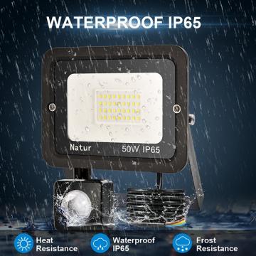 bapro 50W Security Lights with Motion Sensor,Led Floodlight Super Bright, Garden Lights Warm White(3000K), IP65 Waterproof Perfect for Garage, Garden and Forecourt[Energy Class A++]