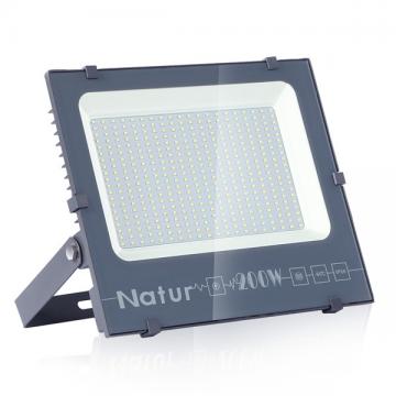 NATUR 200W LED Flood Light, Ultra Slim and Lightweight Design, 20000LM Outdoor Security Spotlights, 1000W Halogen Equivalent, IP66 Waterproof, 6000K Daylight White [Energy Class A++]
