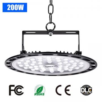 bapro 200W LED UFO Industrial lamp, Cold White 6000K led Shop Lights, IP54 Waterproof,Powerful Workshop Light for Workshops and Factories Industrial Ceiling Light[Energy Class A++]