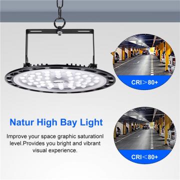 bapro 200W LED UFO Industrial lamp, Cold White 6000K led Shop Lights, IP54 Waterproof,Powerful Workshop Light for Workshops and Factories Industrial Ceiling Light[Energy Class A++]