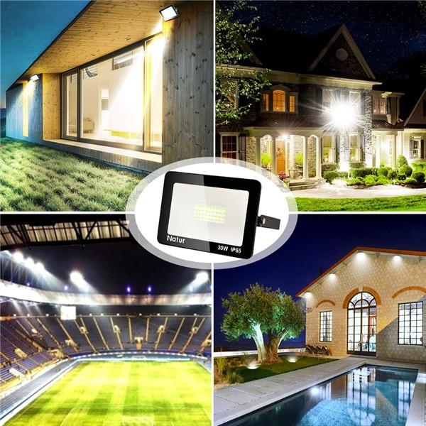 bapro 30W Flood Lights Outdoor,Super Bright Security Lights,IP65 Waterproof Flood Light, Warm White(3000K) Outdoor Flood Light Wall Light, 24 Month Warranty[Energy Class A++]…