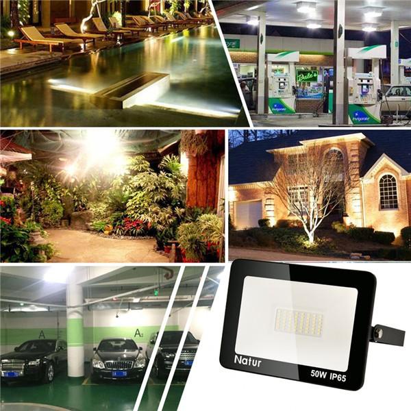 bapro 50W Flood Lights Outdoor,Super Bright Security Lights,IP65 Waterproof Flood Light, Daylight White(6000K) Outdoor Flood Light Wall Light, 24 Month Warranty[Energy Class A++]…