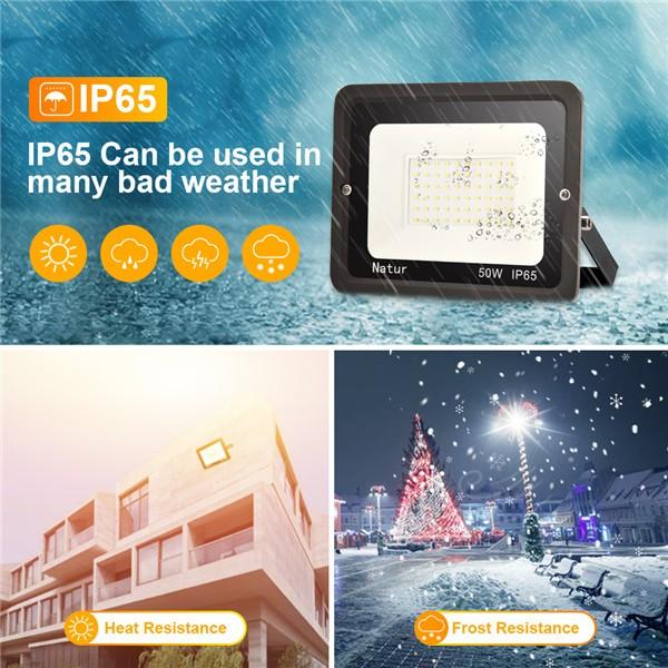 bapro 50W LED Outdoor Floodlight,Led Floodlight Super Bright, Garden Lights Cold White(6000K), IP65 Waterproof Outdoor Flood Light Wall Light Perfect for Garage, Garden,Forecourt[Energy Class A+]…