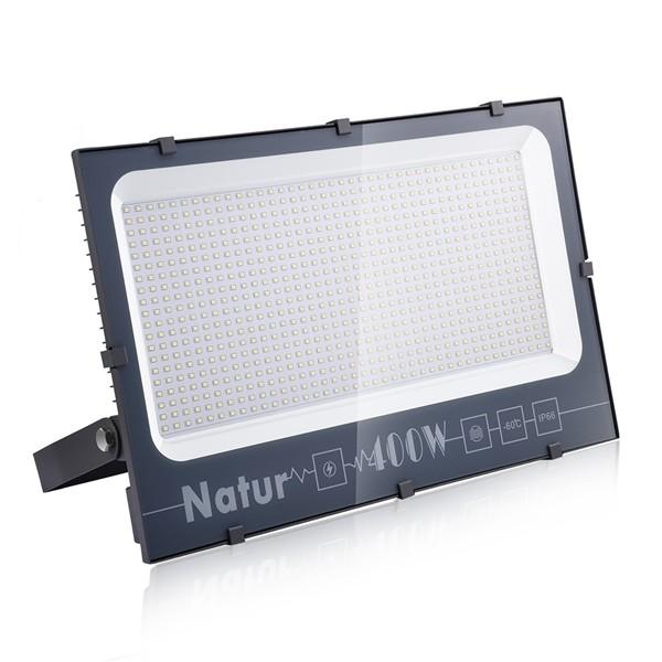 NATUR 400W LED Floodlight, 40000LM Outdoor Security Spotlights, Ultra Slim and Lightweight Design, 2000W Halogen Equivalent, IP66 Waterproof, 3000K Warm White [Energy Class A++]