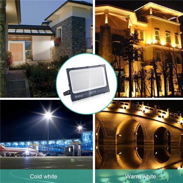 Bapro 500W LED Floodlight，IP66 Waterproof LED Smart Floodlight 50000LM, Warm White(3000K) Led Security Light Super Bright, Outdoor Lights for Garden Garage Doorways [Energy Class A++]