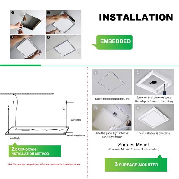 48W LED Panel Light 120 * 30CM, 150W LED Bulb Equivalent, Ultra Thin & Lightweight LED Ceiling Drop, 5800LM 4000K Neutral White, LED Flat Panel Light for Office Shop Garage Workshop Lighting