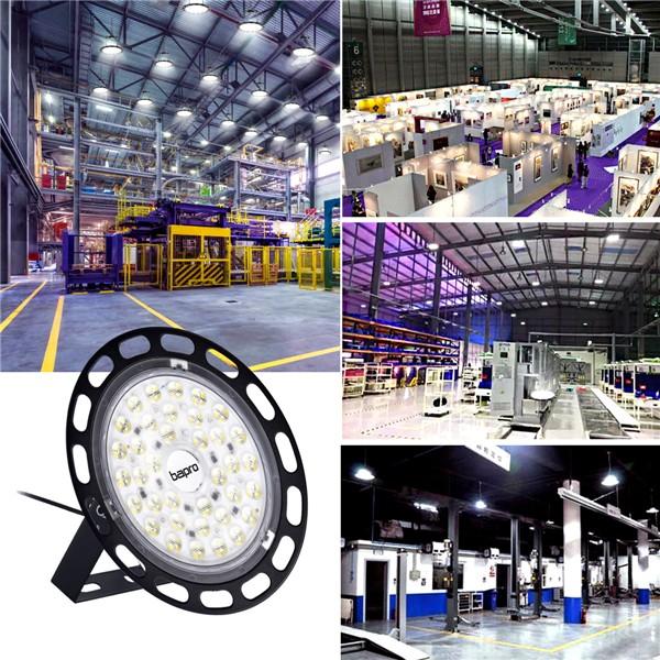 bapro 100W UFO LED High Bay Light, 10000LM Workshop Lights, led Bay Light 100W Commercial Bay Lighting Shop Area Workshop Garage Lights Garage Lighting [Energy Class A++]