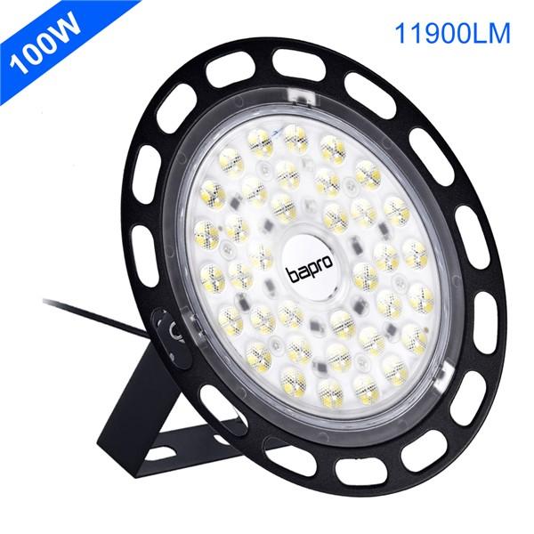 bapro 100W UFO LED High Bay Light, 10000LM Workshop Lights, led Bay Light 100W Commercial Bay Lighting Shop Area Workshop Garage Lights Garage Lighting [Energy Class A++]